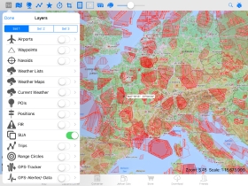 SUA (Special Used Airspace) areas