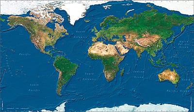 Satellite Wall Map